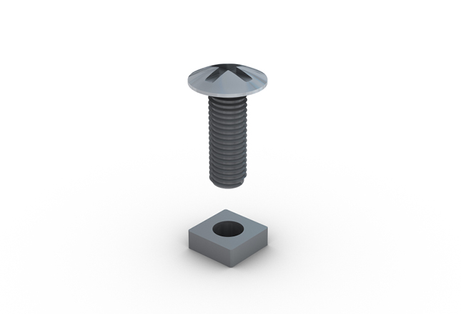Mushroom Head Bolt & Square Nut